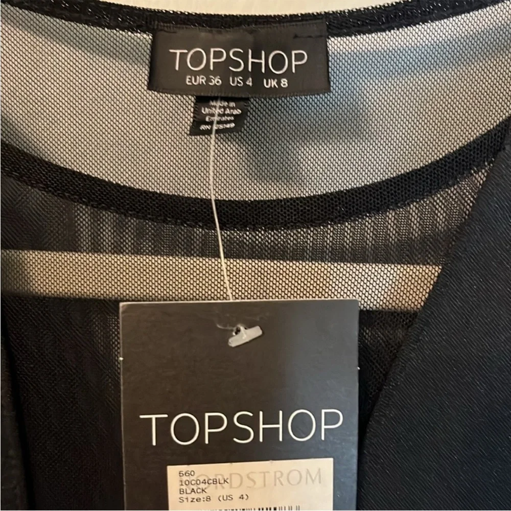 NWT Topshop Black Cocktail Dress Fit Flare
Embellished Jewels Cap Sleeve Size 4 - Picture 10 of 15